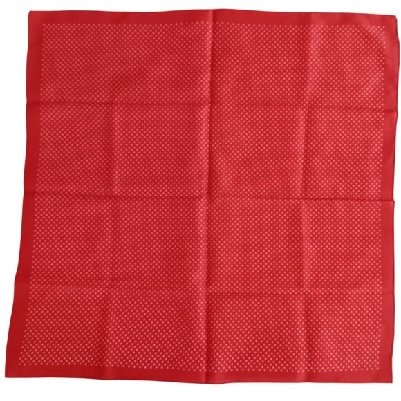 Vintage Red Polka Dot 21x21" Handkerchief - Picture 1 of 3